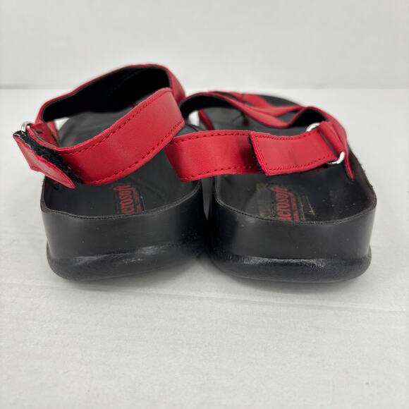 Aerosoft Deke Thong Sandals Size EU 39 Red Faux Leather Toe Post Sling Back - Picture 8 of 9